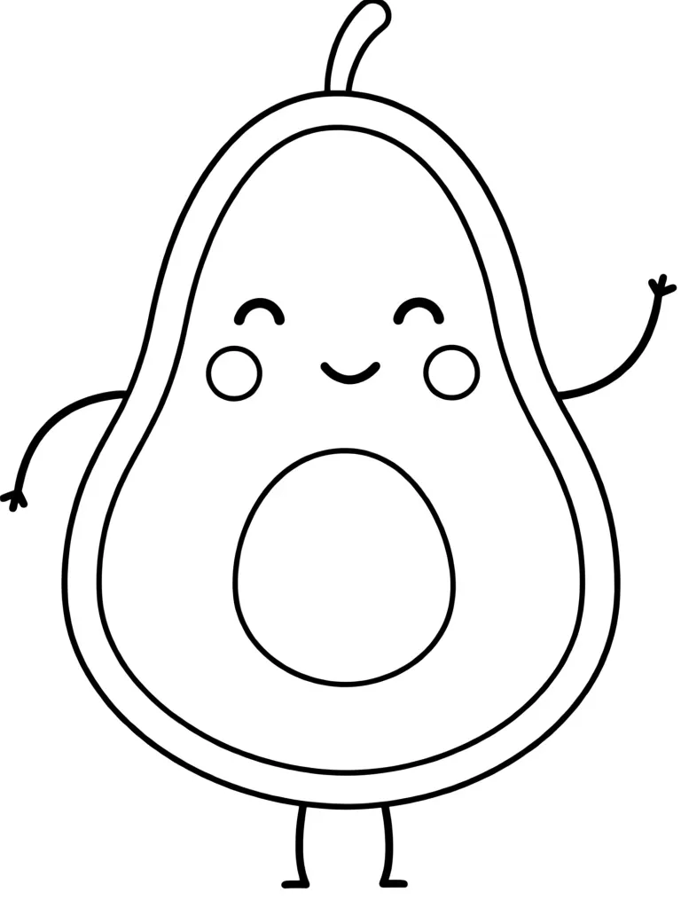 Раскраска – Милашка авокадо