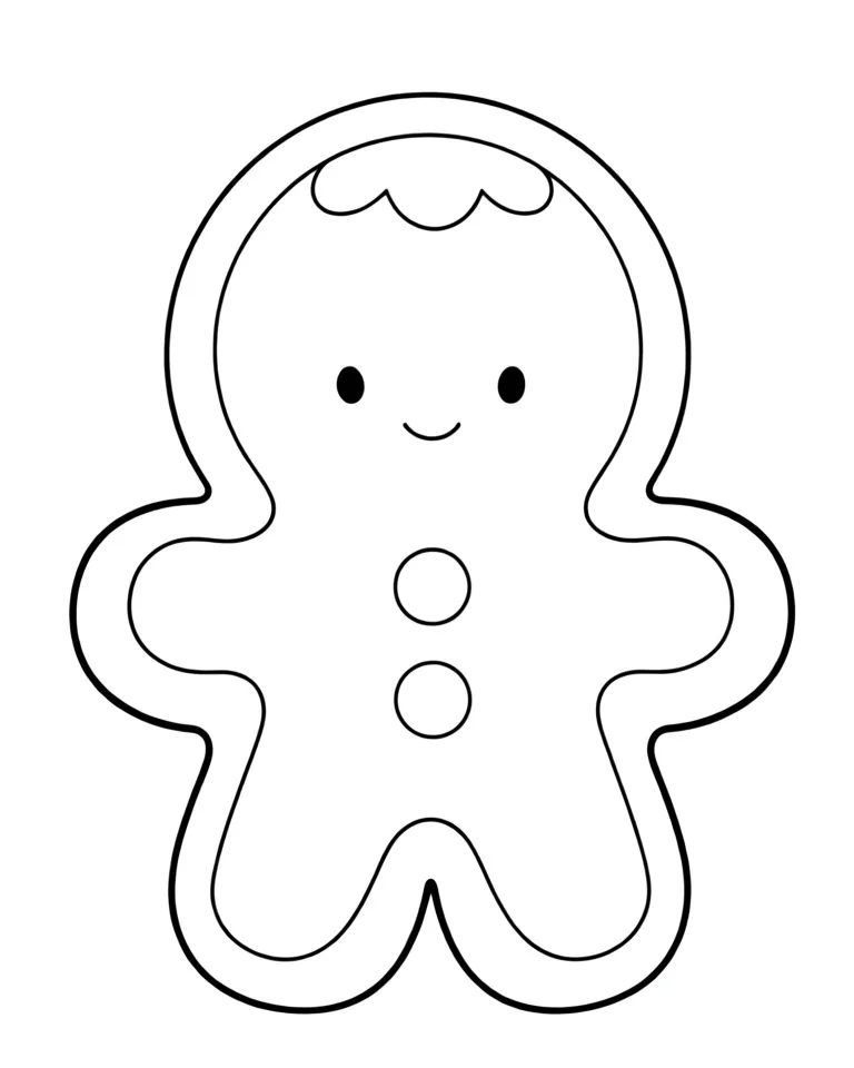 Раскраска – Милая имбирная печенька