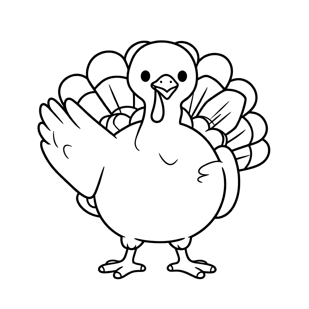 Раскраска – Милая индюшка