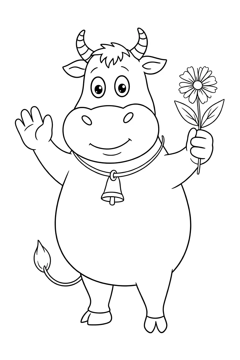 Раскраска – Милая корова