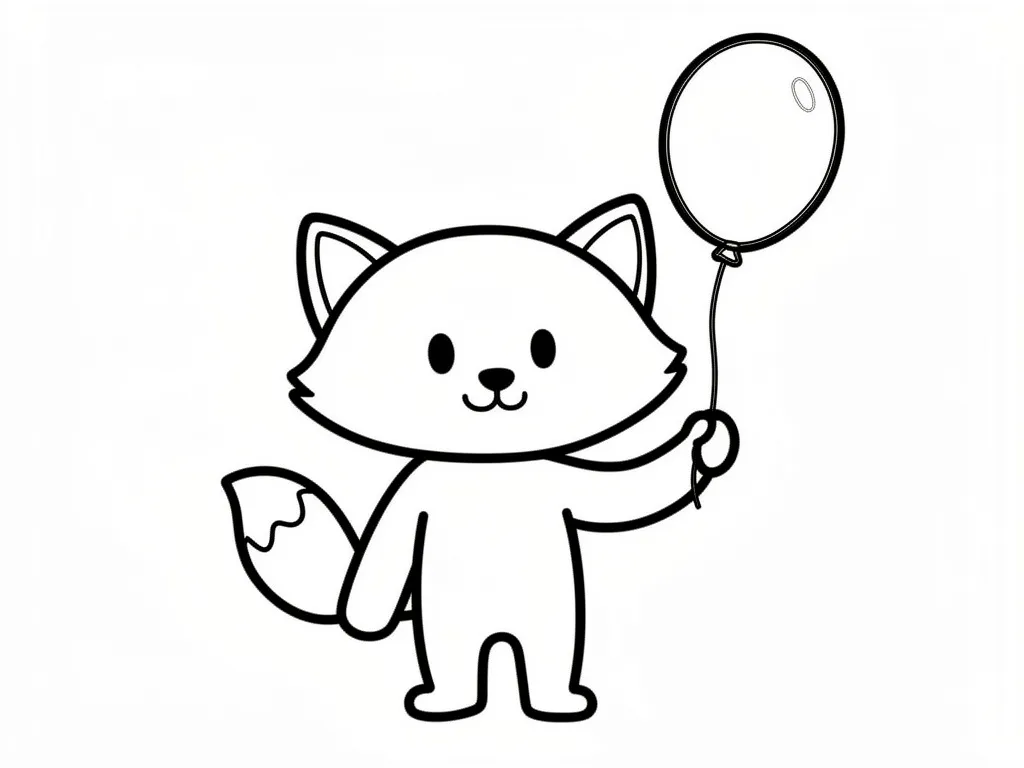 Раскраска – Милая лисичка