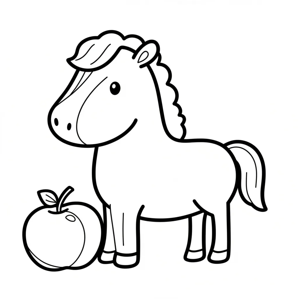 Раскраска – Милая лошадка