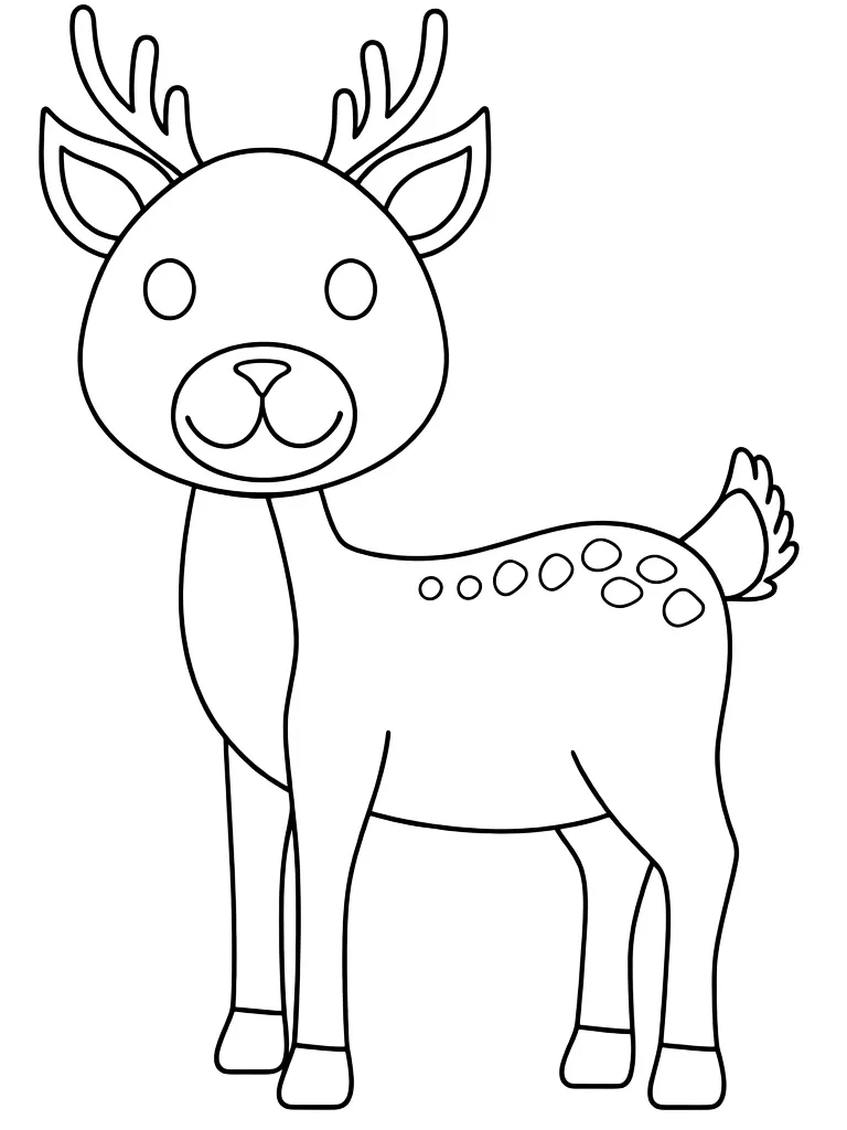 Раскраска – Милый олень