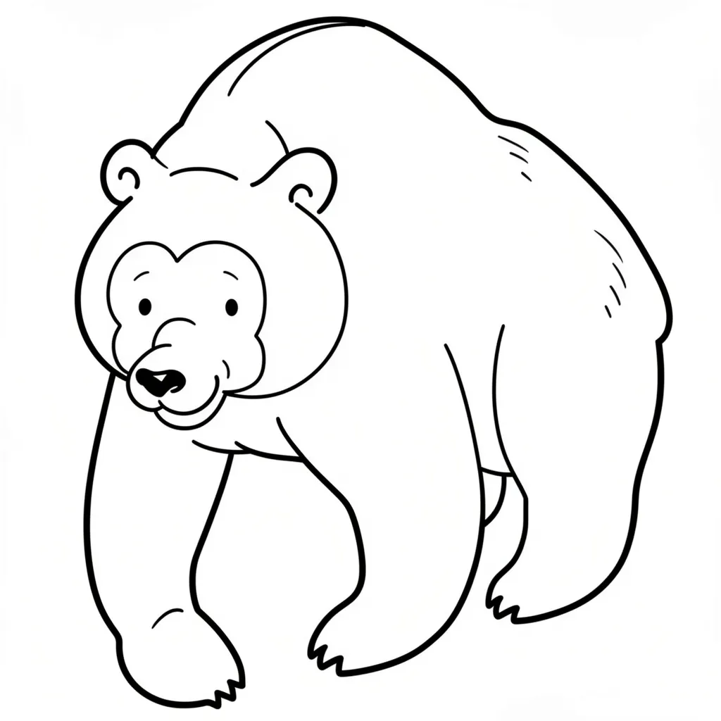 Раскраска – Мишка косолапый