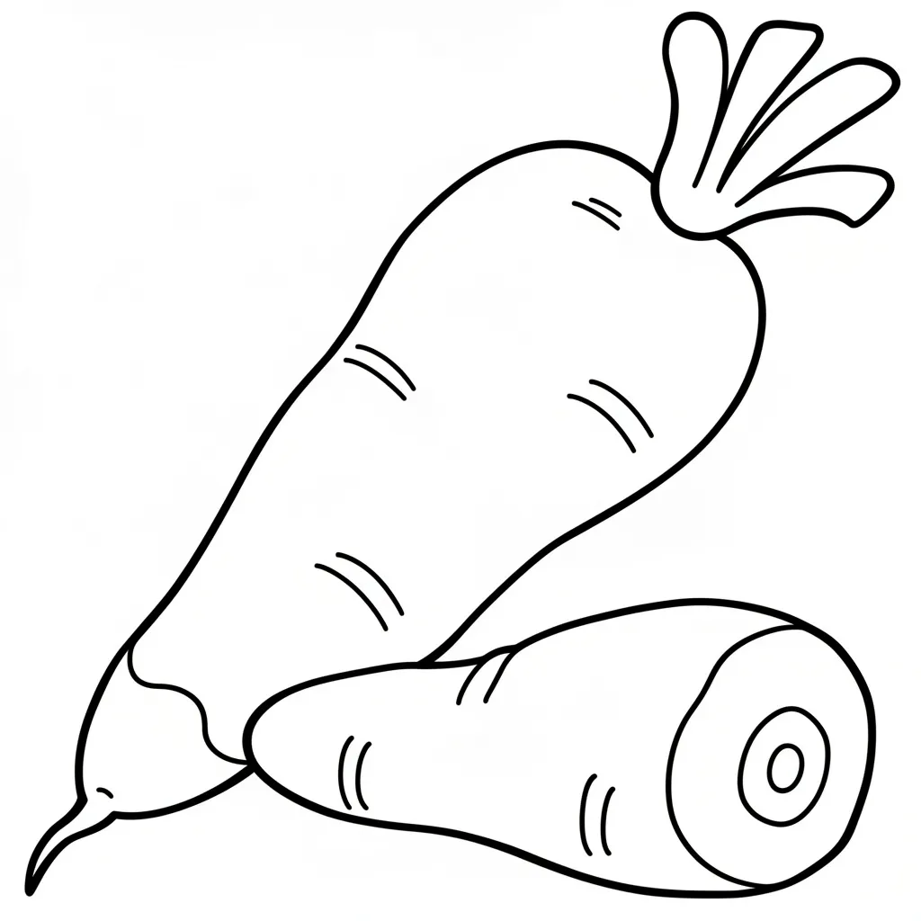 Раскраска – Морковка