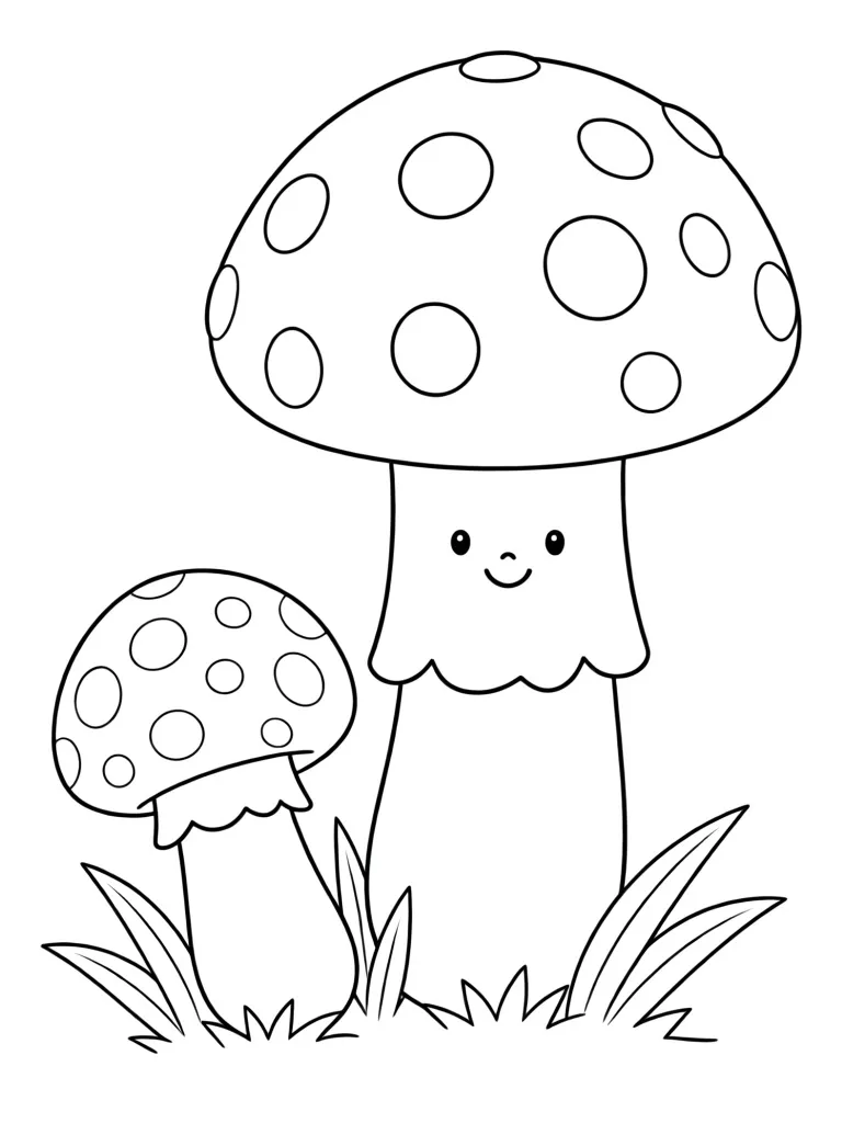 Раскраска – Мухомор