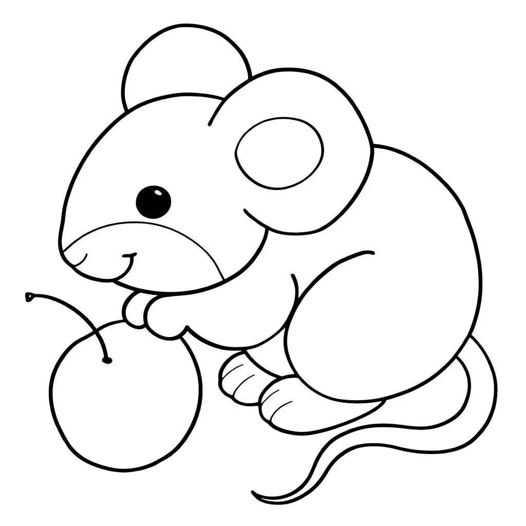 Раскраска – Мышка