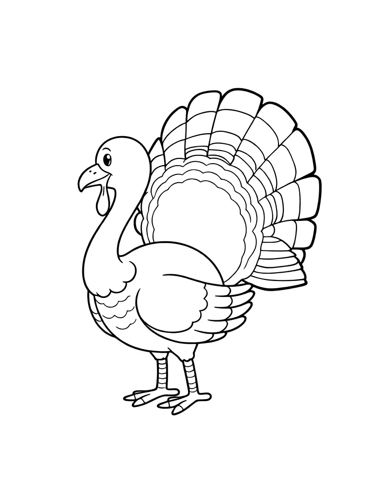Раскраска – Надутый индюк