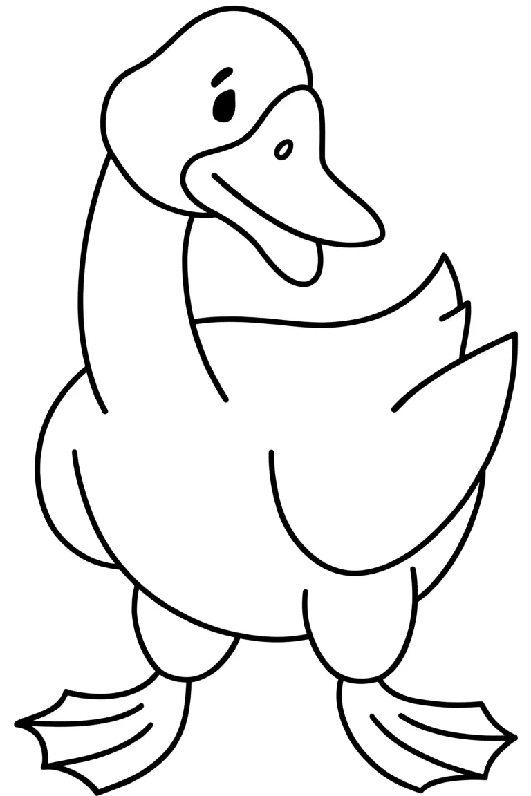 Раскраска – Небольшой гусь