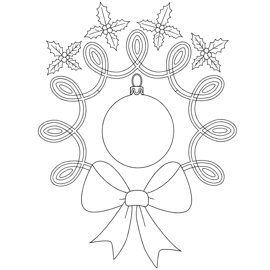 Раскраска – Новогодний узор