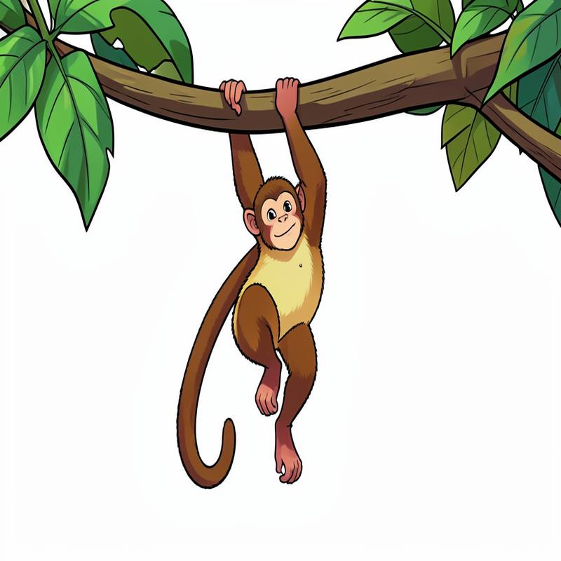 Раскраски – Обезьяна