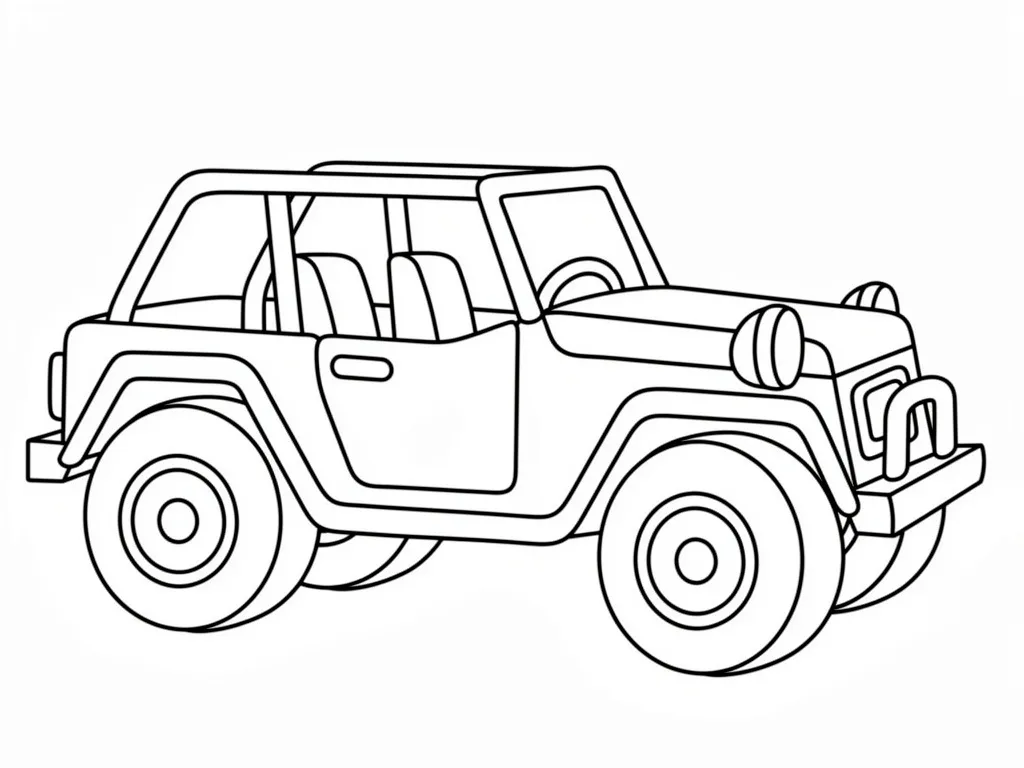 Раскраска – Открытый внедорожник