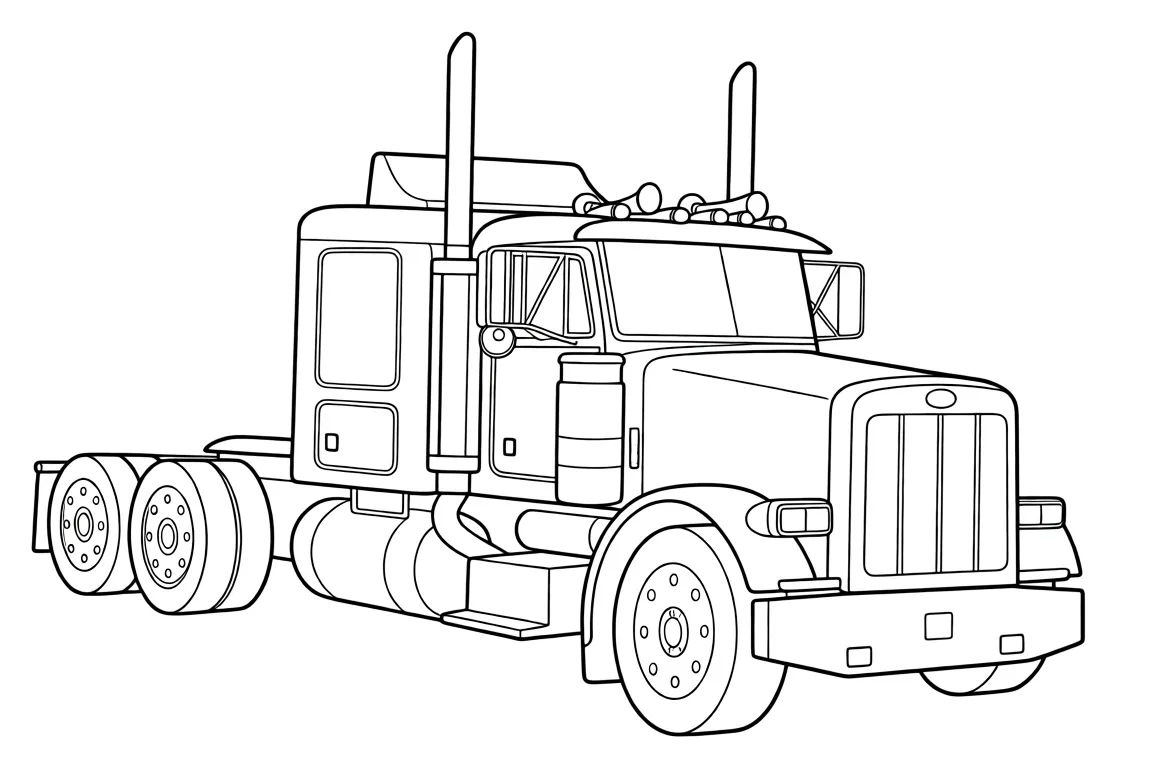 Раскраска – Peterbilt 378