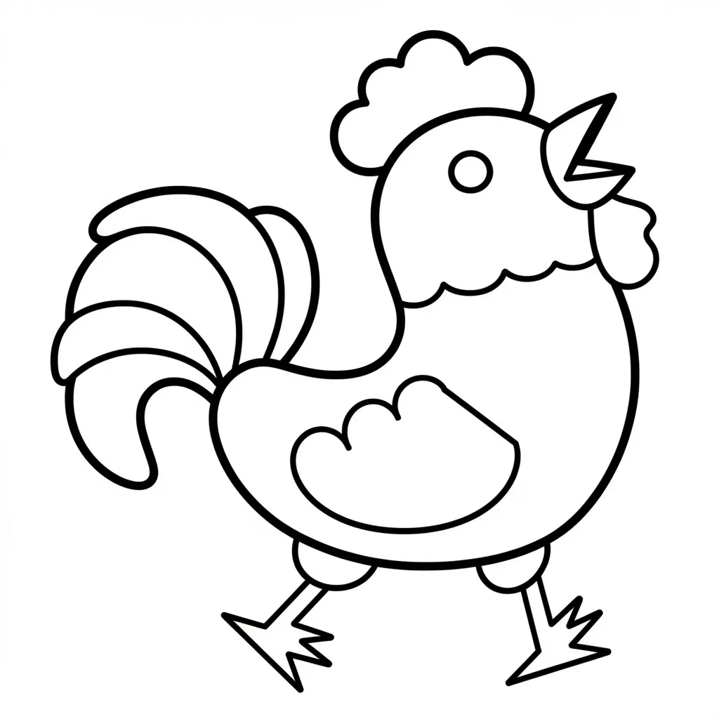 Раскраска – Петушок кукарекает