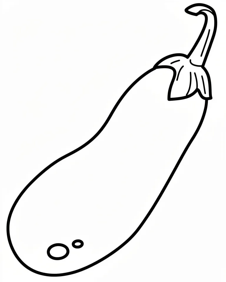 Раскраска – Плод баклажана
