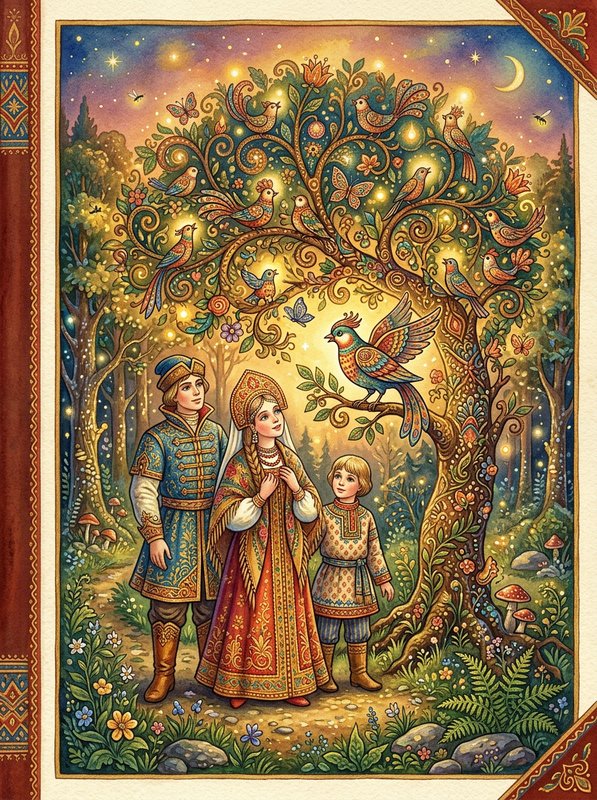 Поющее дерево и птица-говорунья