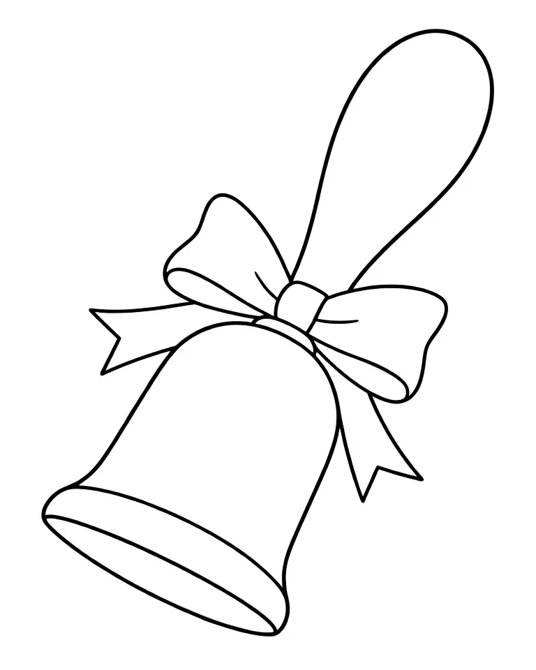 Раскраска – Праздничный колокольчик