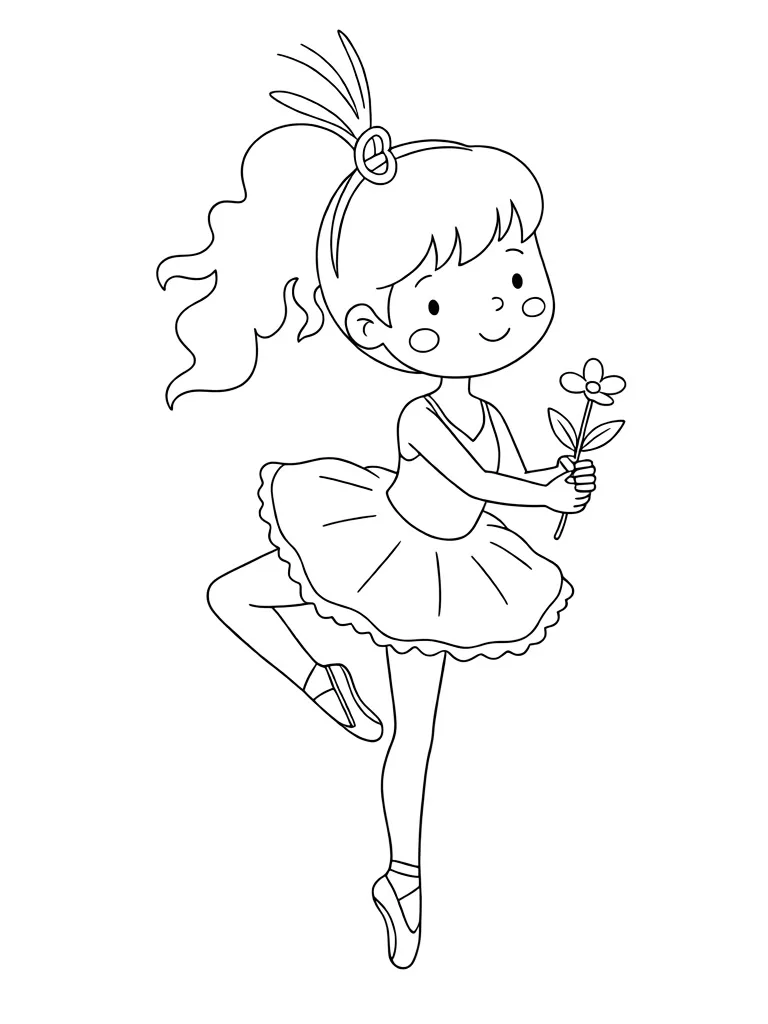 Раскраска – Прекрасная балерина