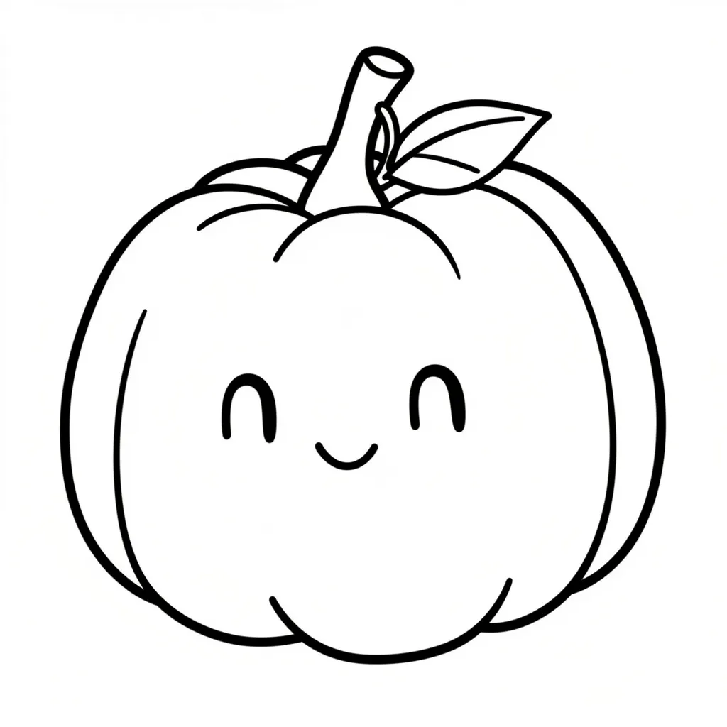 Раскраска – Простая тыква