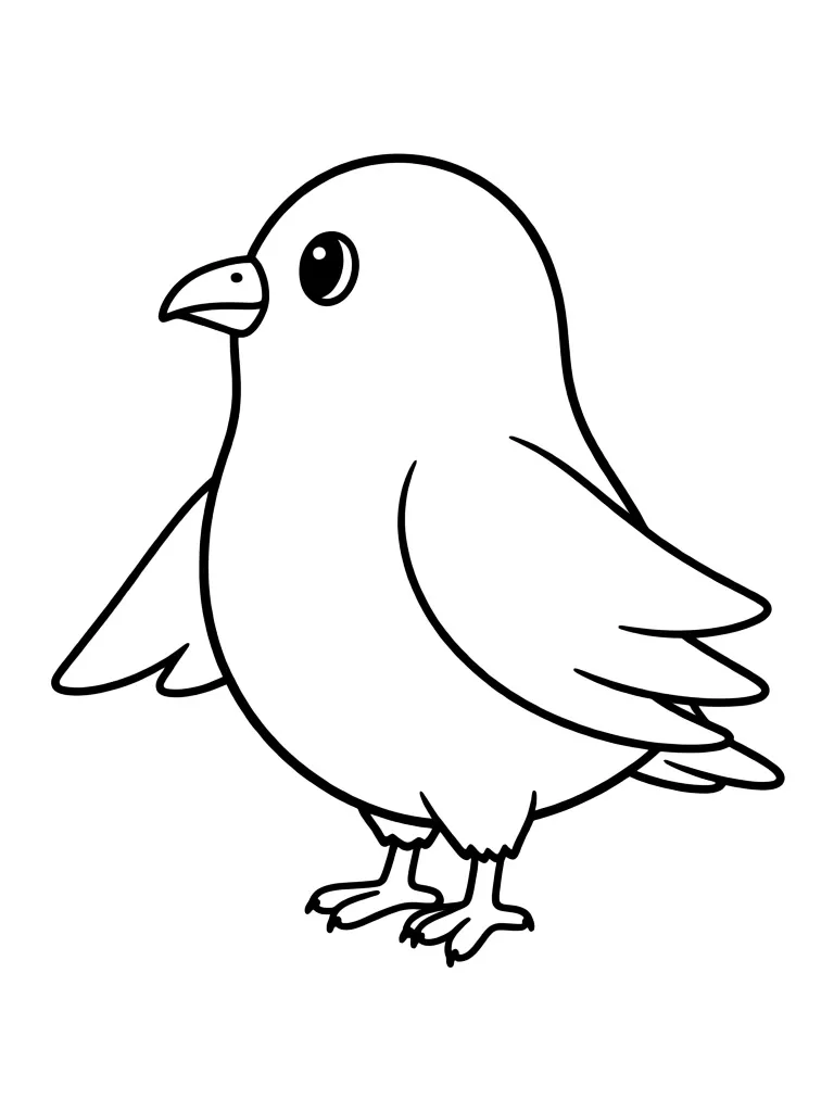 Раскраска – Птичка