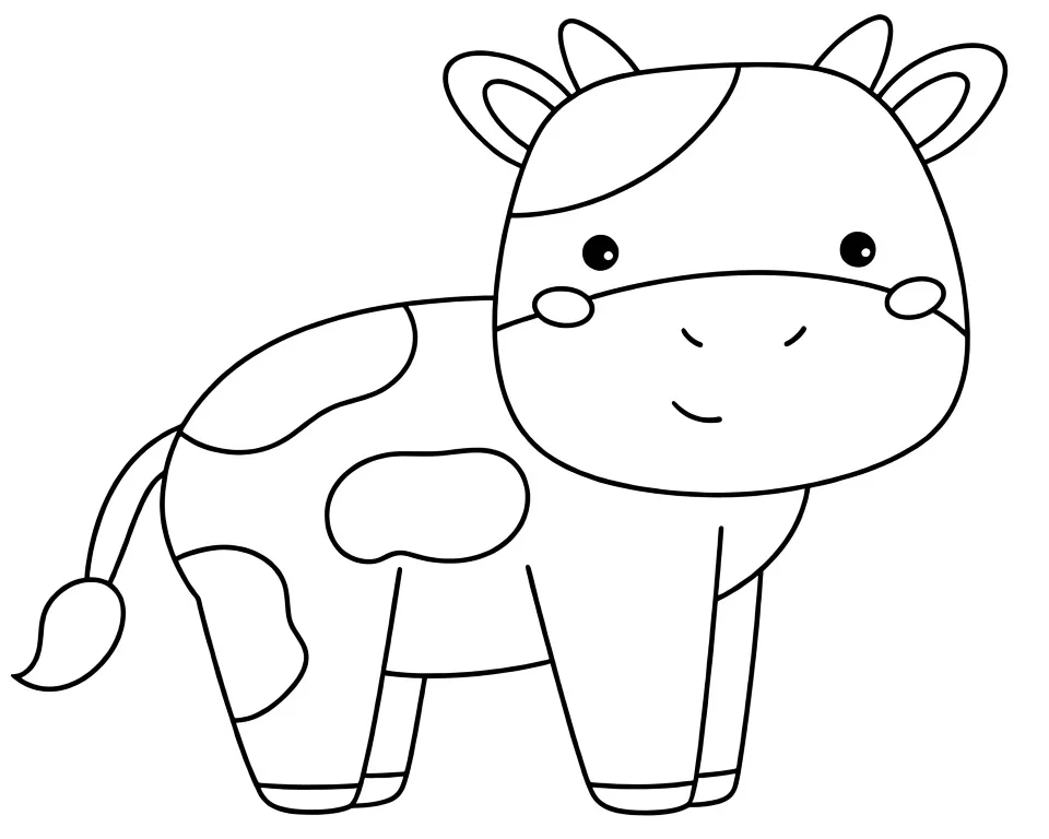 Раскраска – Пятнистая коровка