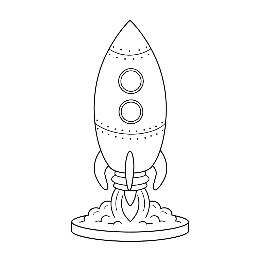 Раскраска – Ракета готовиться к пуску