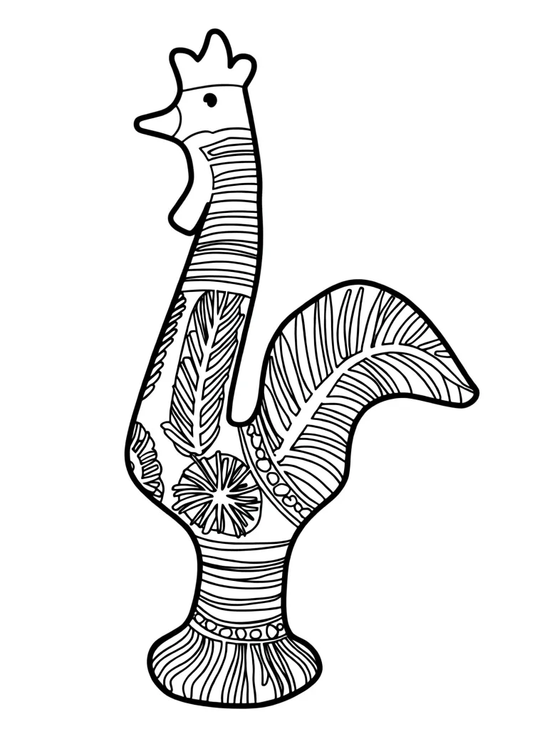 Раскраска – Расписная свистулька