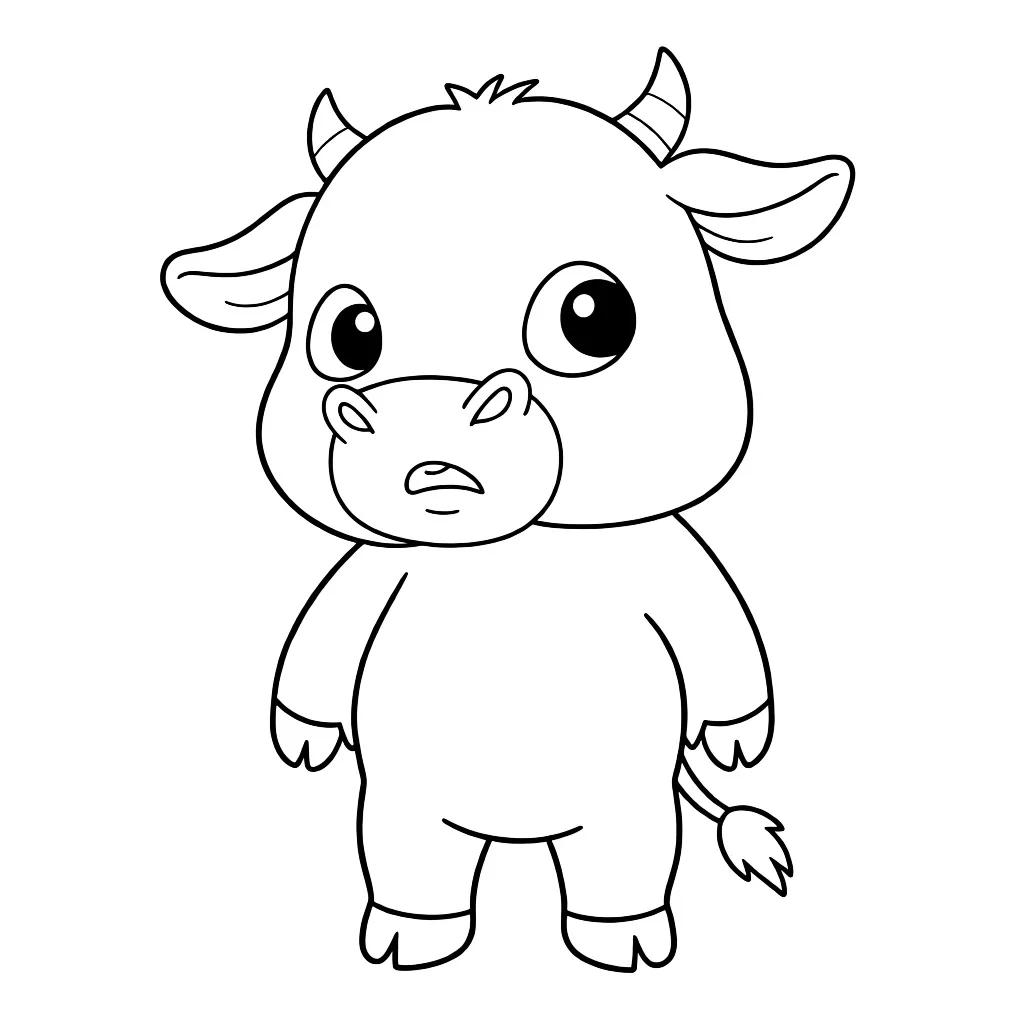 Раскраска – Растерянная корова