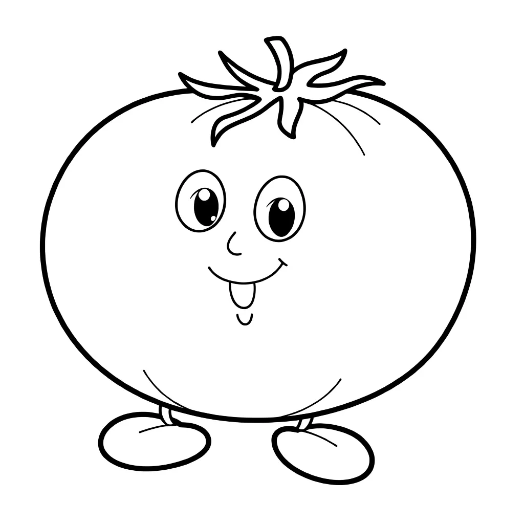 Раскраска – Румяный помидор