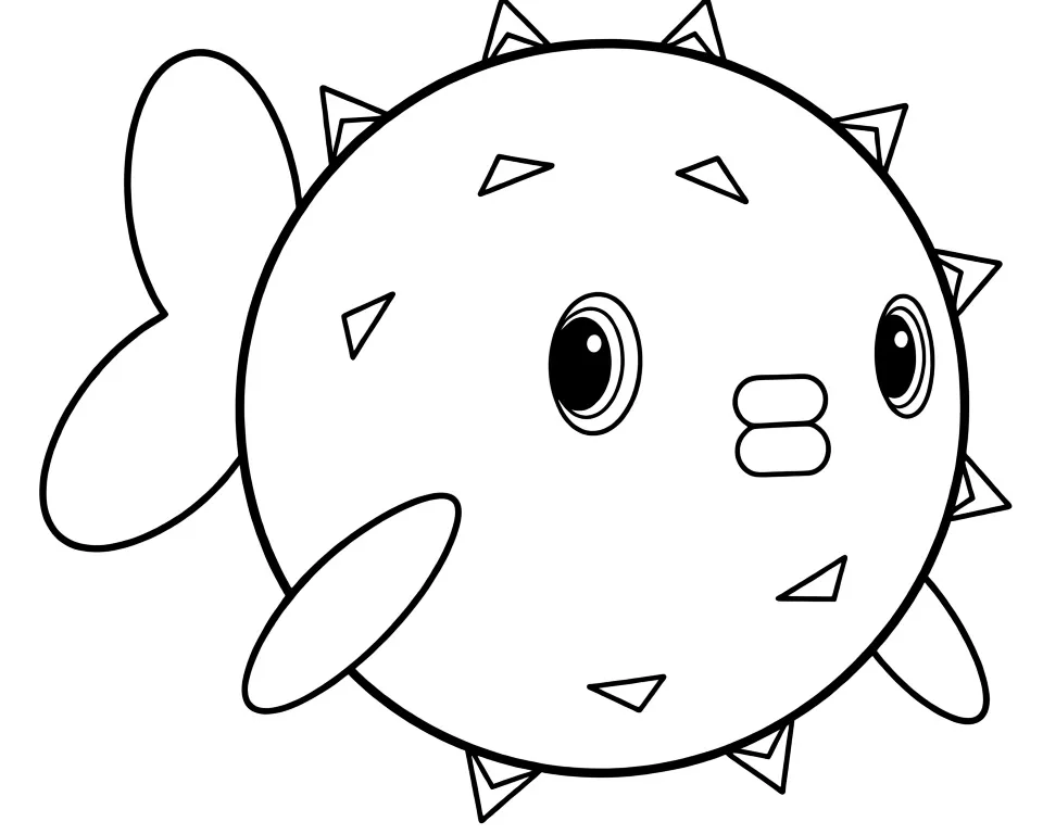 Раскраска – Рыба Еж