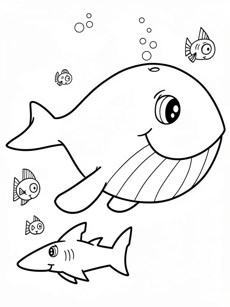 Раскраска – Рыбки под водой