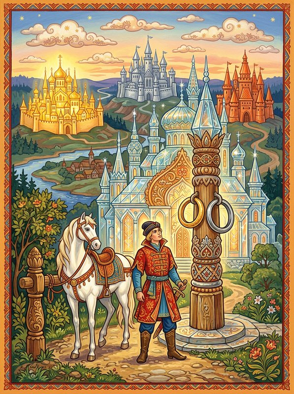 Сказка о золотом, серебряном и медном царствах