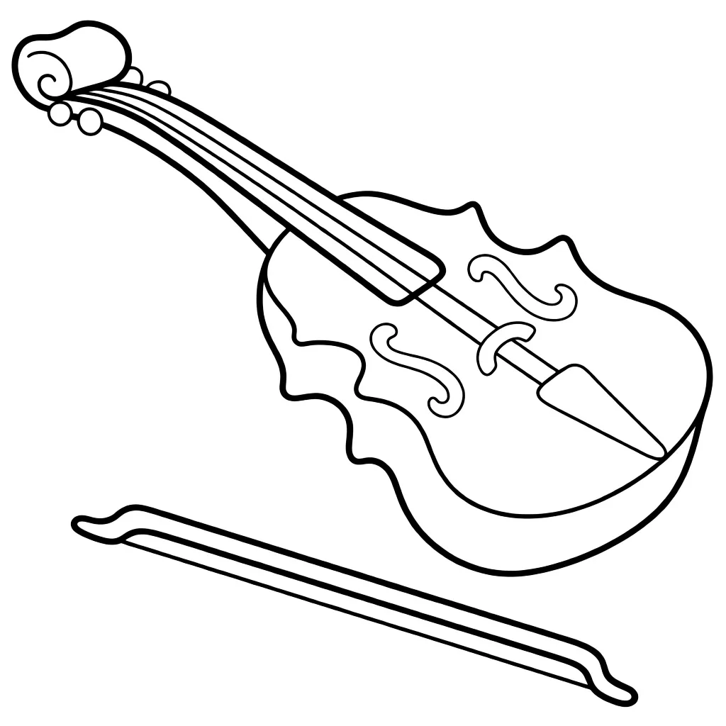 Раскраска – Скрипка