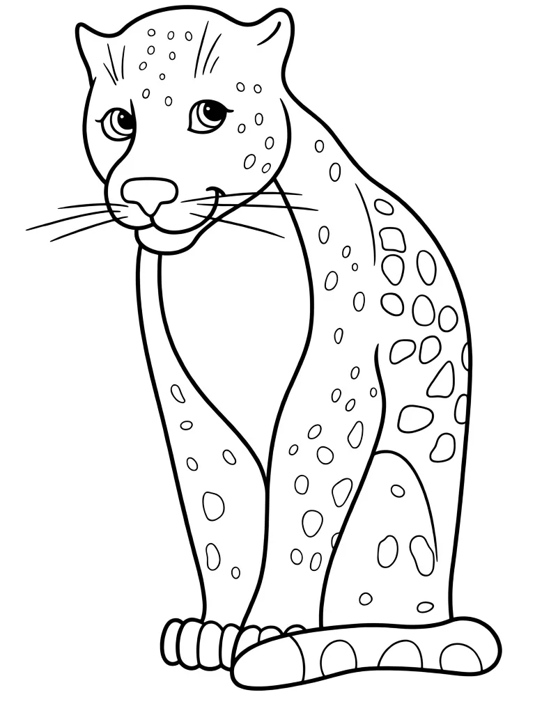 Раскраска – Скромный леопард