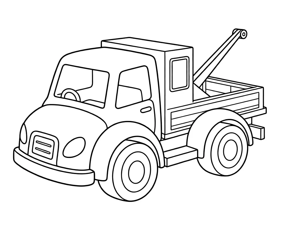 Раскраска – Служебный грузовик