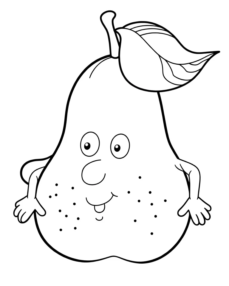Раскраска – Спелая груша