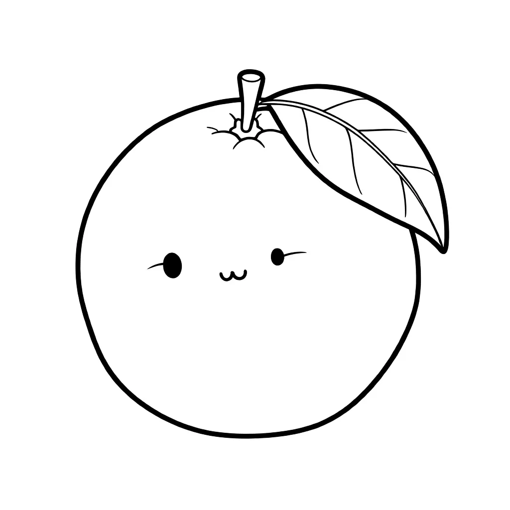 Раскраска – Спелый апельсин
