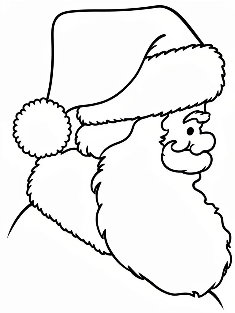 Раскраска – Спокойный Санта