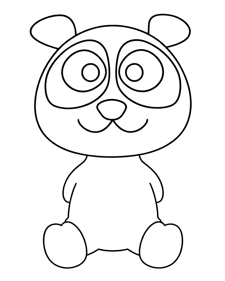 Раскраска – Странная панда
