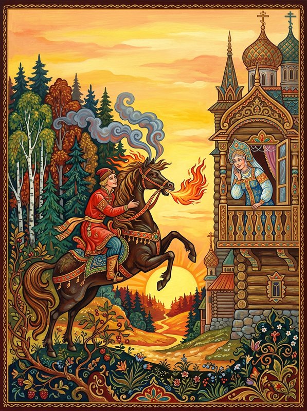 Свинка золотая щетинка, утка золотые перышки, золоторогий олень и золотогривый конь