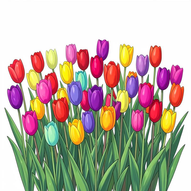 Раскраски – Тюльпаны