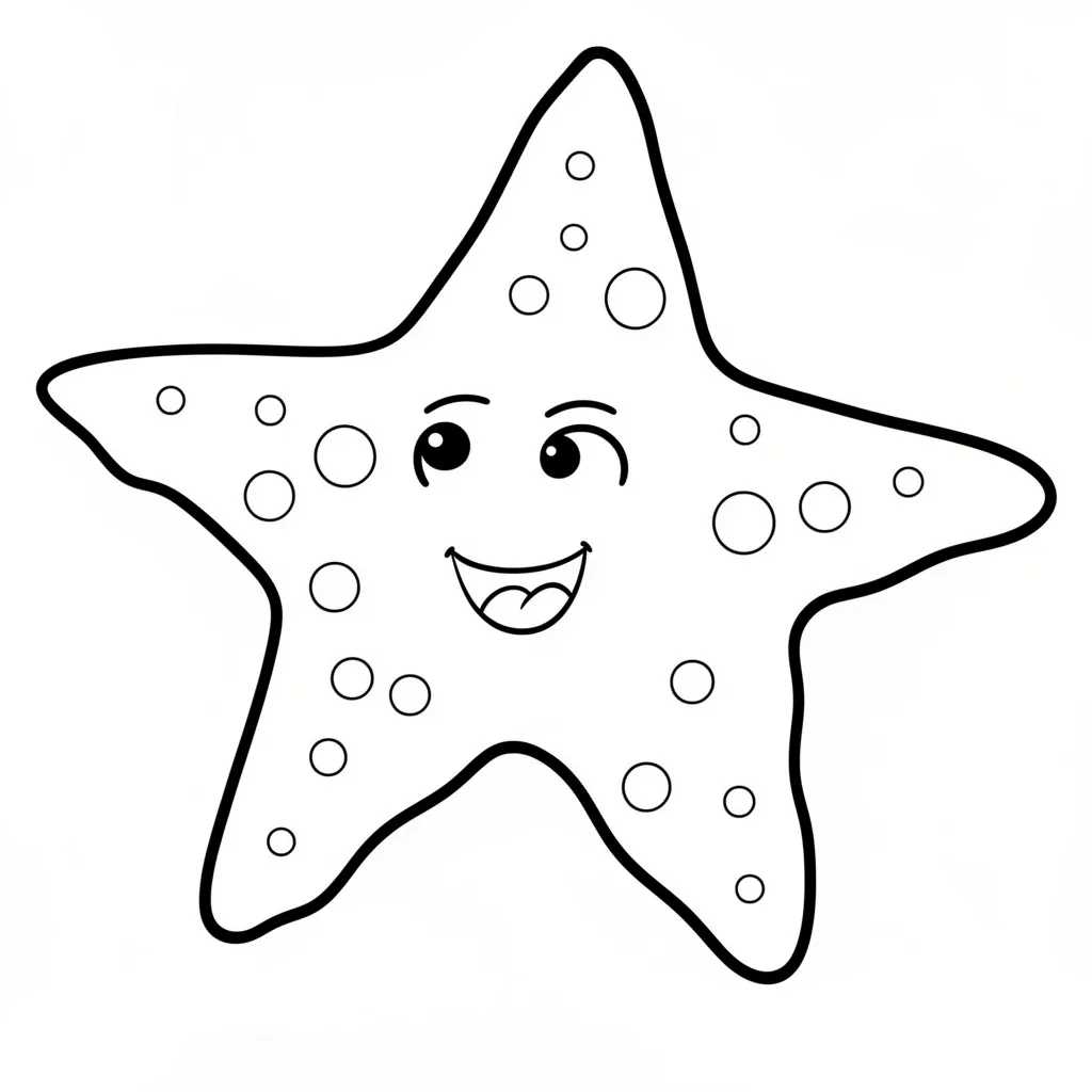Раскраска – Улыбчивая морская звездочка