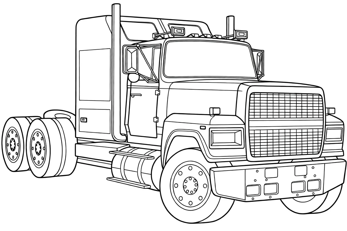 Раскраска – US Truck Ford 9000