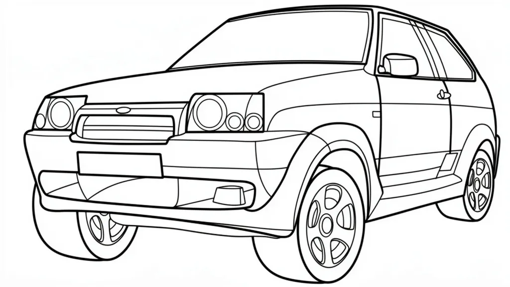 Раскраска – ВАЗ 2111-90 Тарзан