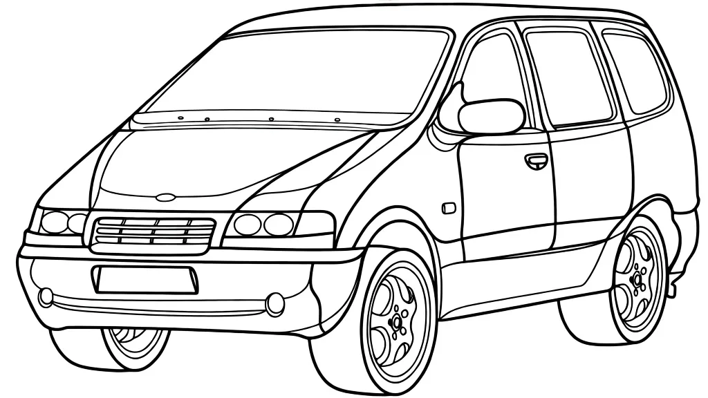 Раскраска – ВАЗ 2120 Надежда
