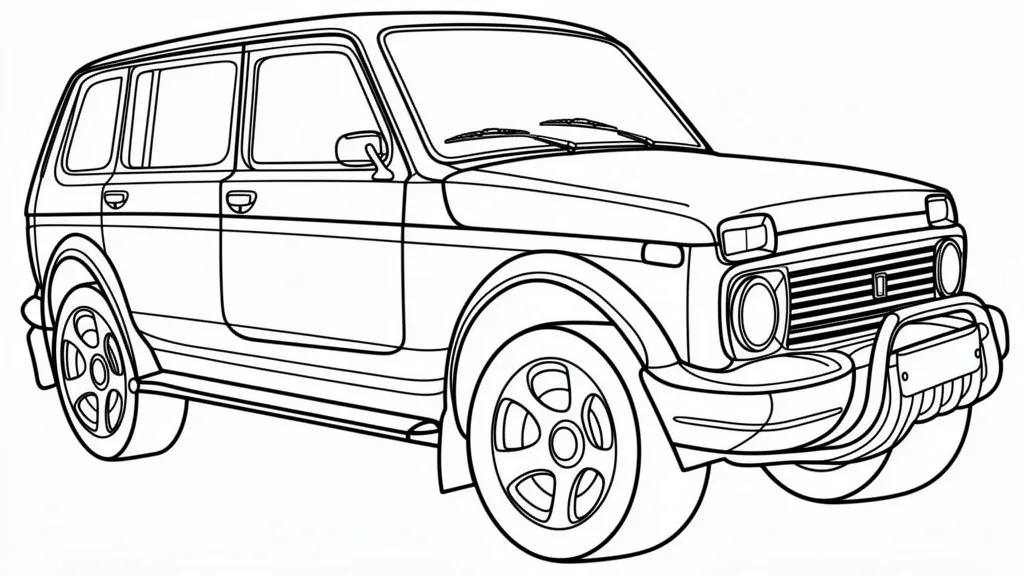 Раскраска – ВАЗ 2131 Нива