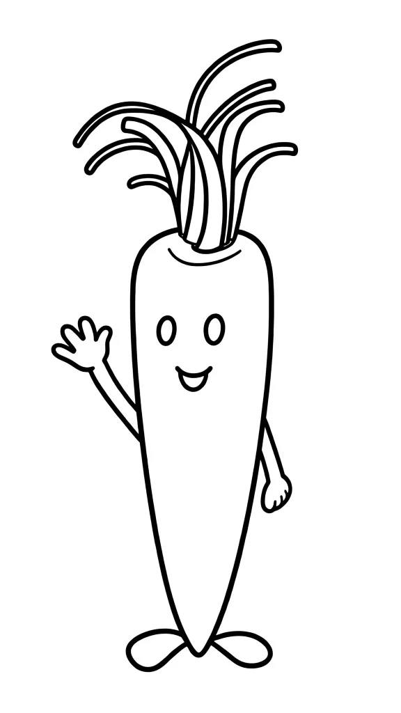 Раскраска – Веселая морковка