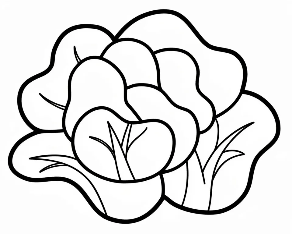 Раскраска – Вилок капусты