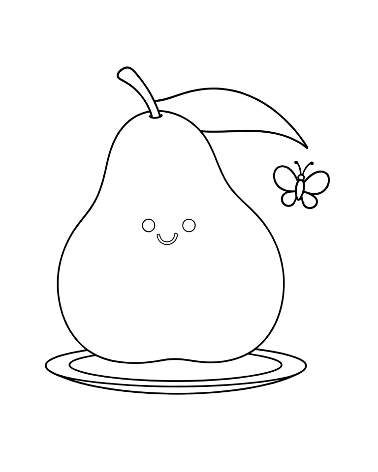 Раскраска – Вкусная груша