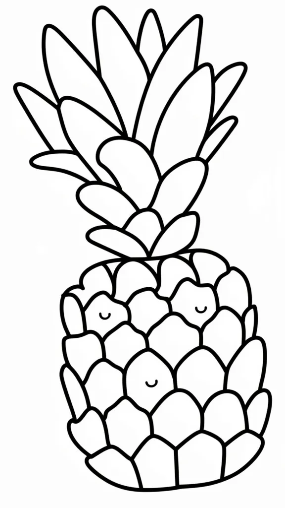 Раскраска – Вкусный ананас